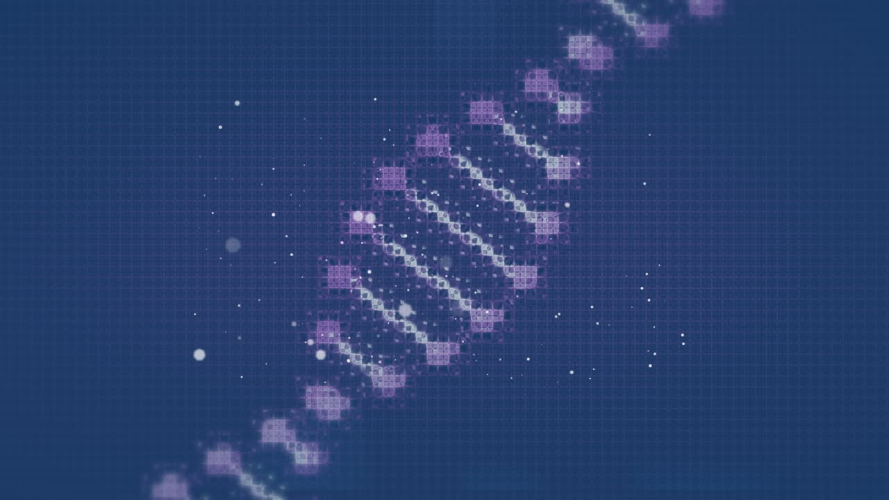 animación de la cadena de adn sobre el gráfico