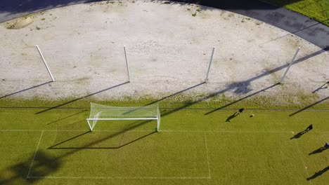 soccer training session aerial view