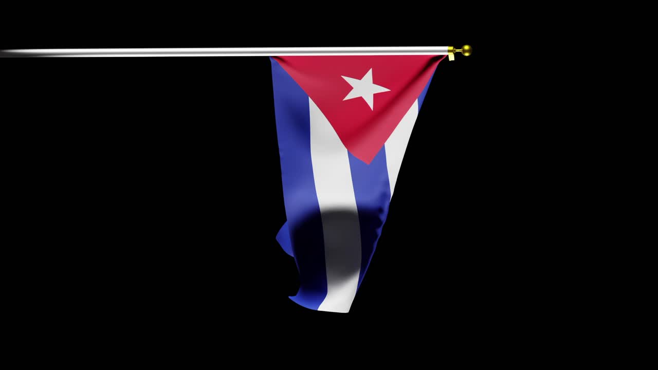 bandera de cuba, fondo; renderizado 3d verticales