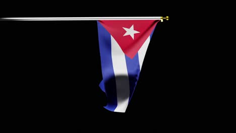 Flagge-Kubas,-Hintergrund;-3D-Rendering-Vertikal
