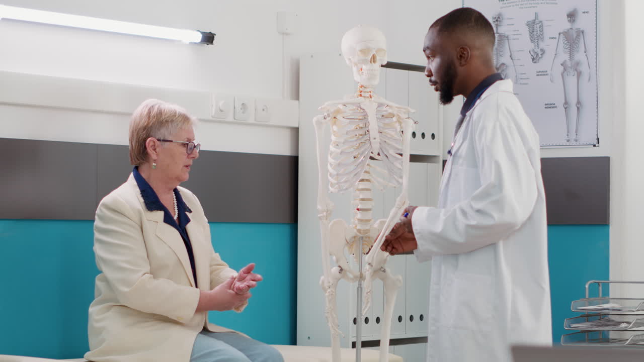 Doctor explaining anatomy to patient