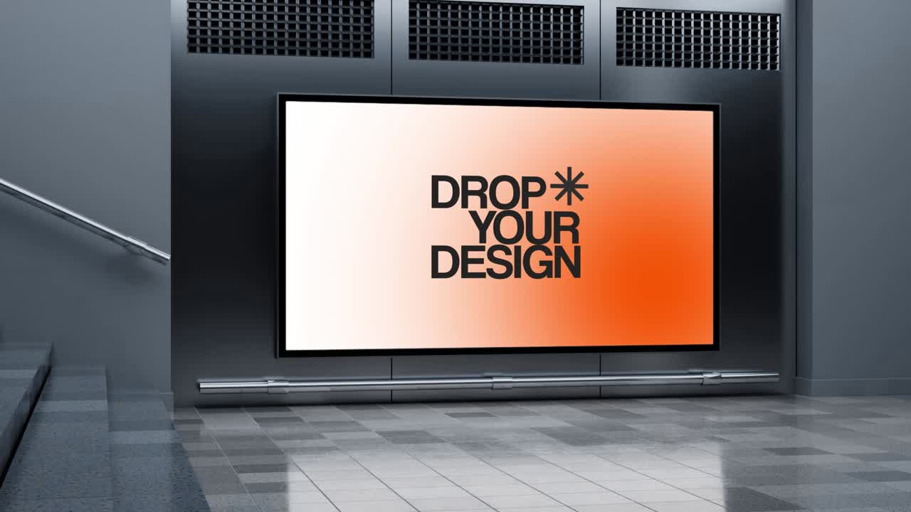 maqueta de pantalla de cartelera