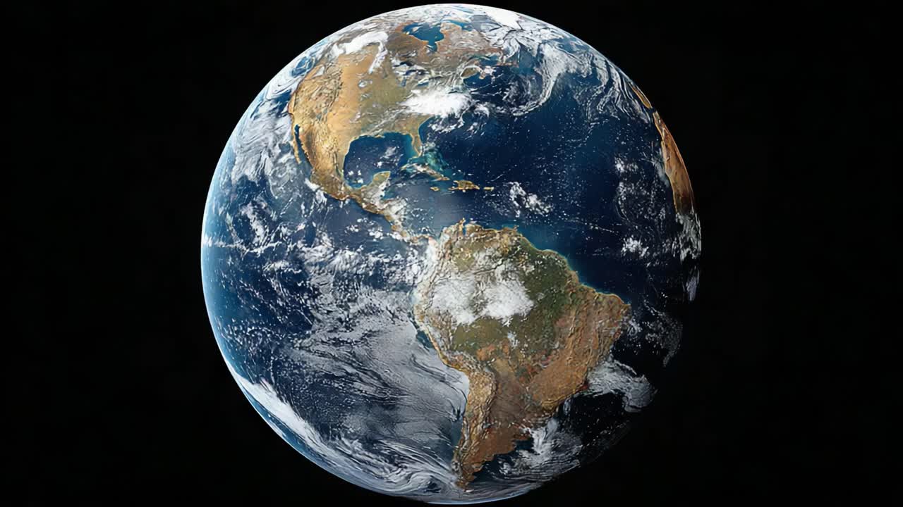 A Stunning View of Earth from Space: Capturing the Beauty of Our Planet's Geography, Oceans, and Atmosphere in Two Distinct Perspectives