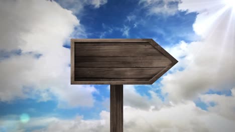 empty signpost on a sky background