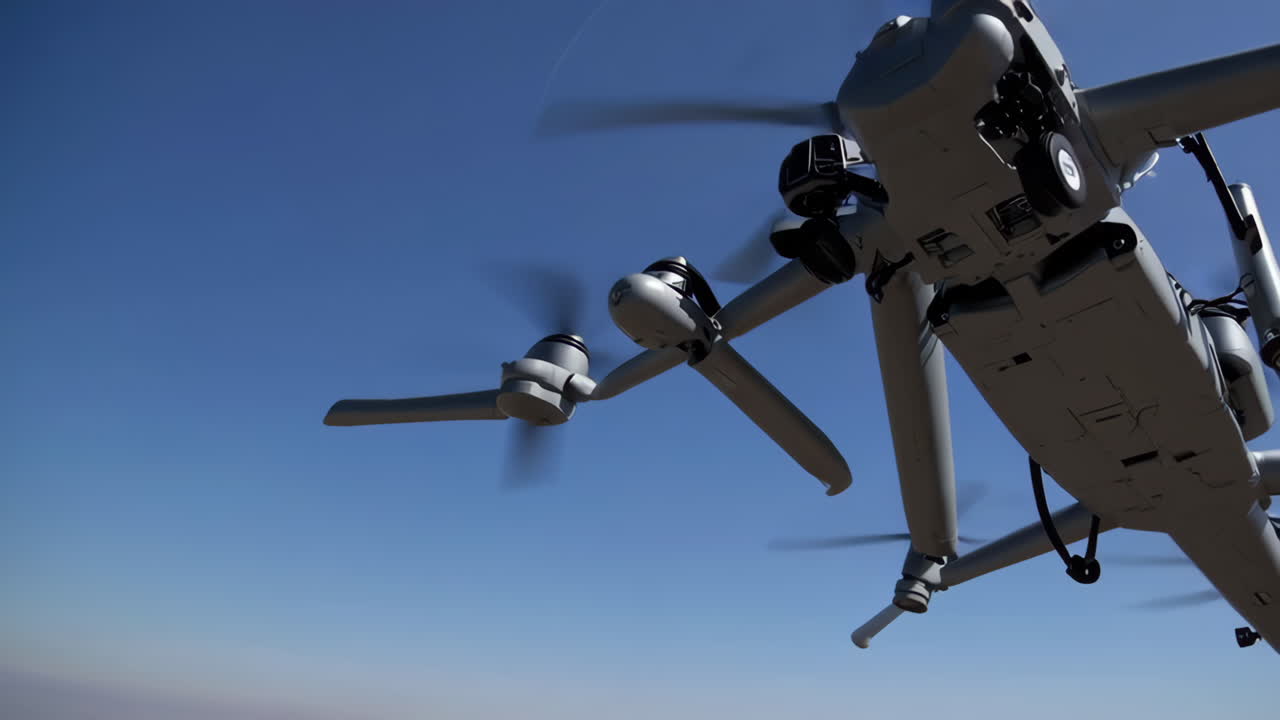 Military Drone in Flight