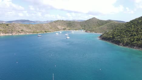 aerial of bight bay in the british virgin islands