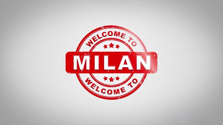 Welcome to MILAN Signed Stamping Text Wooden Stamp Animation. Red Ink on Clean White Paper Surface Background with Green matte Background Included.