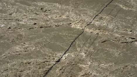 turbulent muddy river water