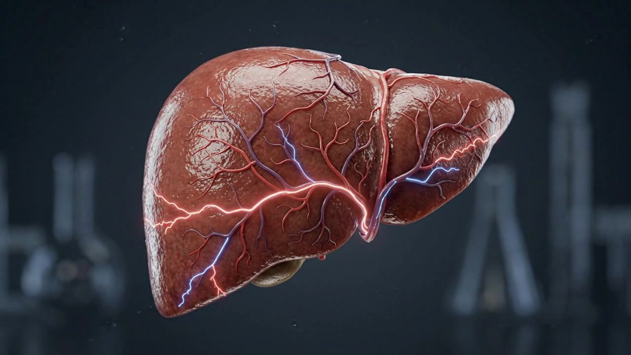 3D Medical Animation of Human Liver with Circulatory System