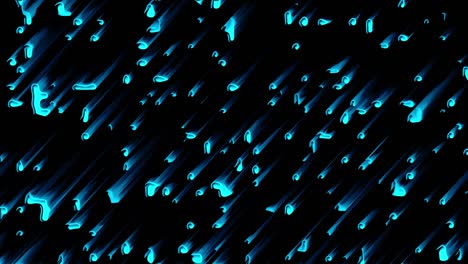 many abstract comets fall at high speed, 3d rendering. virtual asteroid rain, computer generated background