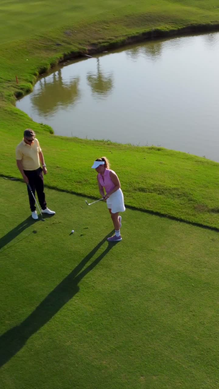 People Playing Golf on a Golf Course