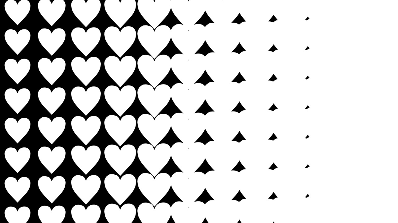 Heart mark shape simple transition motion graphics