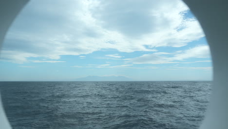 ocean view from a ship's porthole