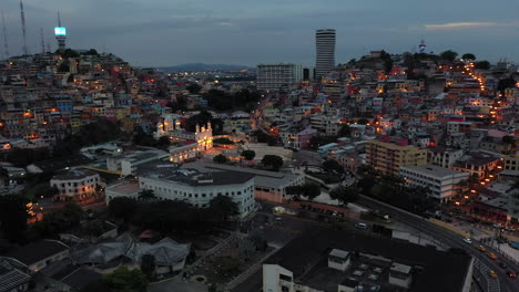 a drone shot in the city of guayaquil, ecuador