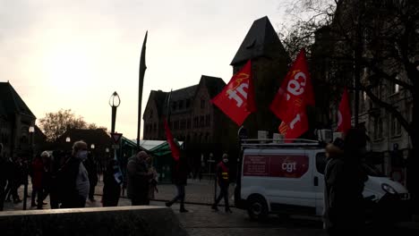 french protest about global security.