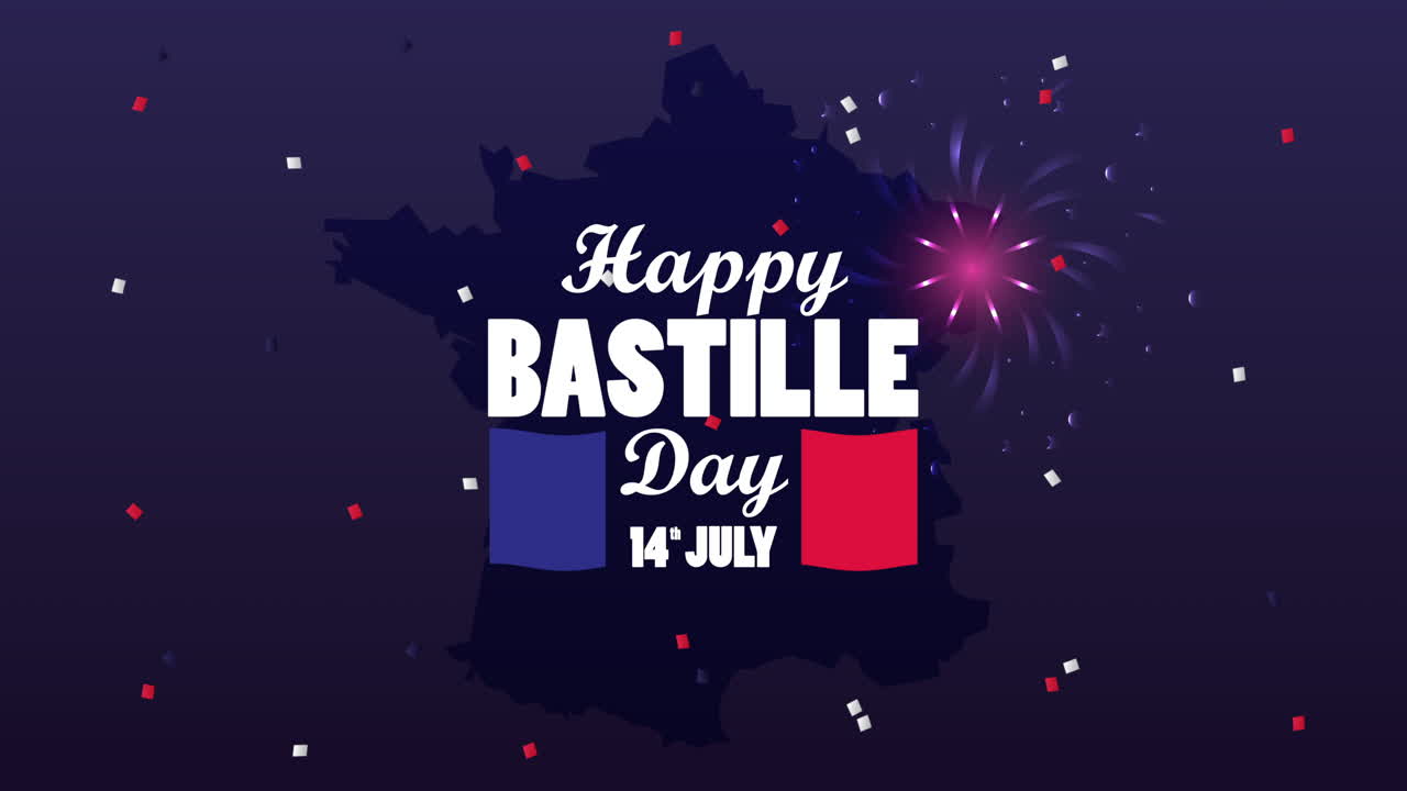 프랑스 발과 불꽃놀이로 바스티울의 날 축하