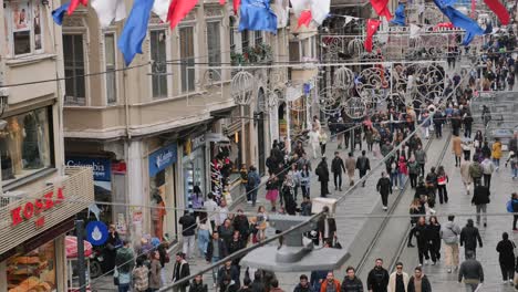 busy street scene in istanbul