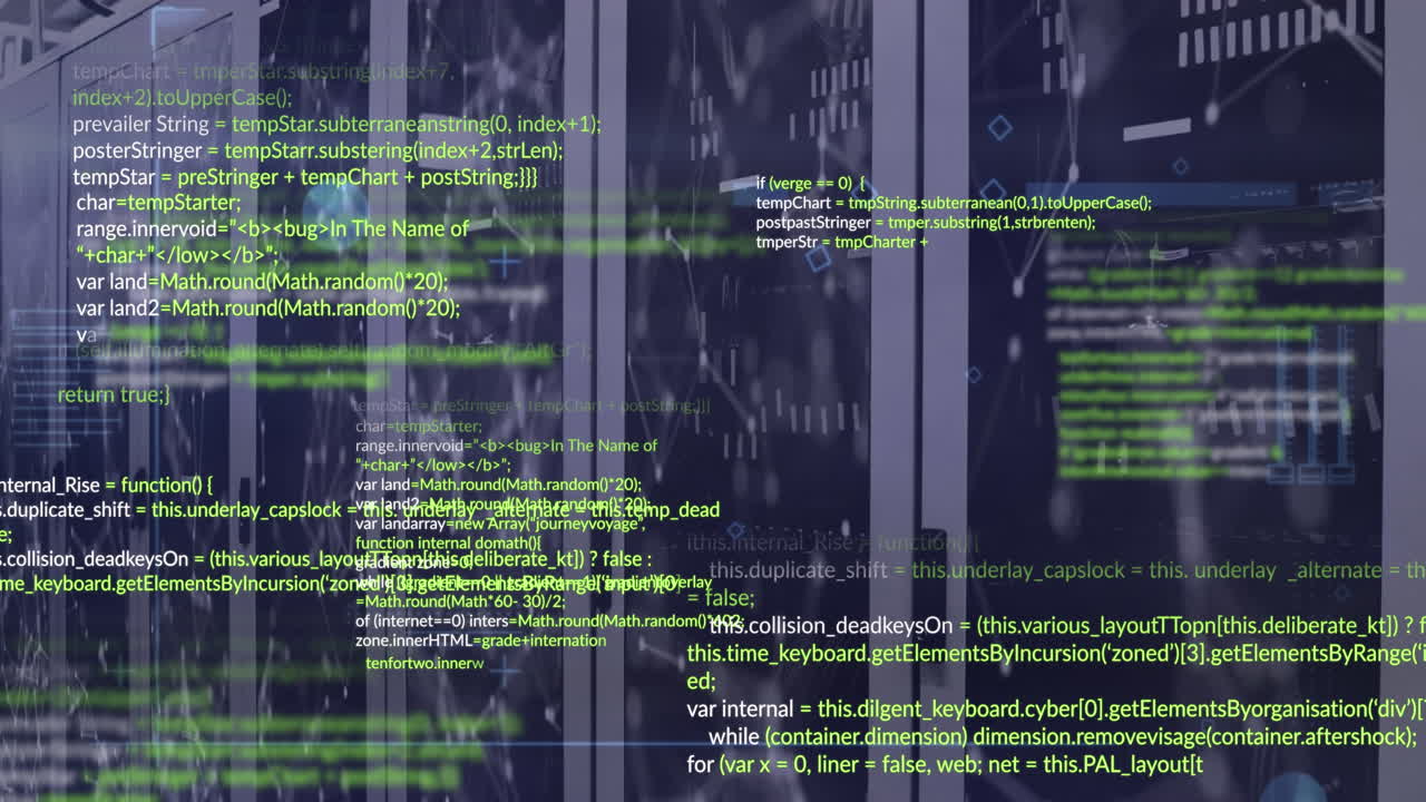 animación del procesamiento de datos sobre hacker con computadora