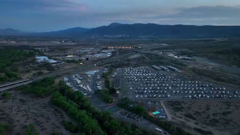 Panoramic-View-Of-RV-Park-Resorts-In-Sedona-Arizona,-United-States