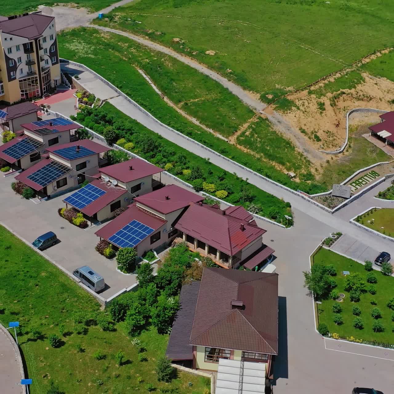 Modern residential house complex