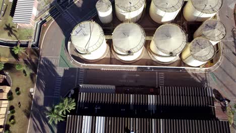 Cotton-processing-factory-in-Brazil---straight-down-aerial-flyover