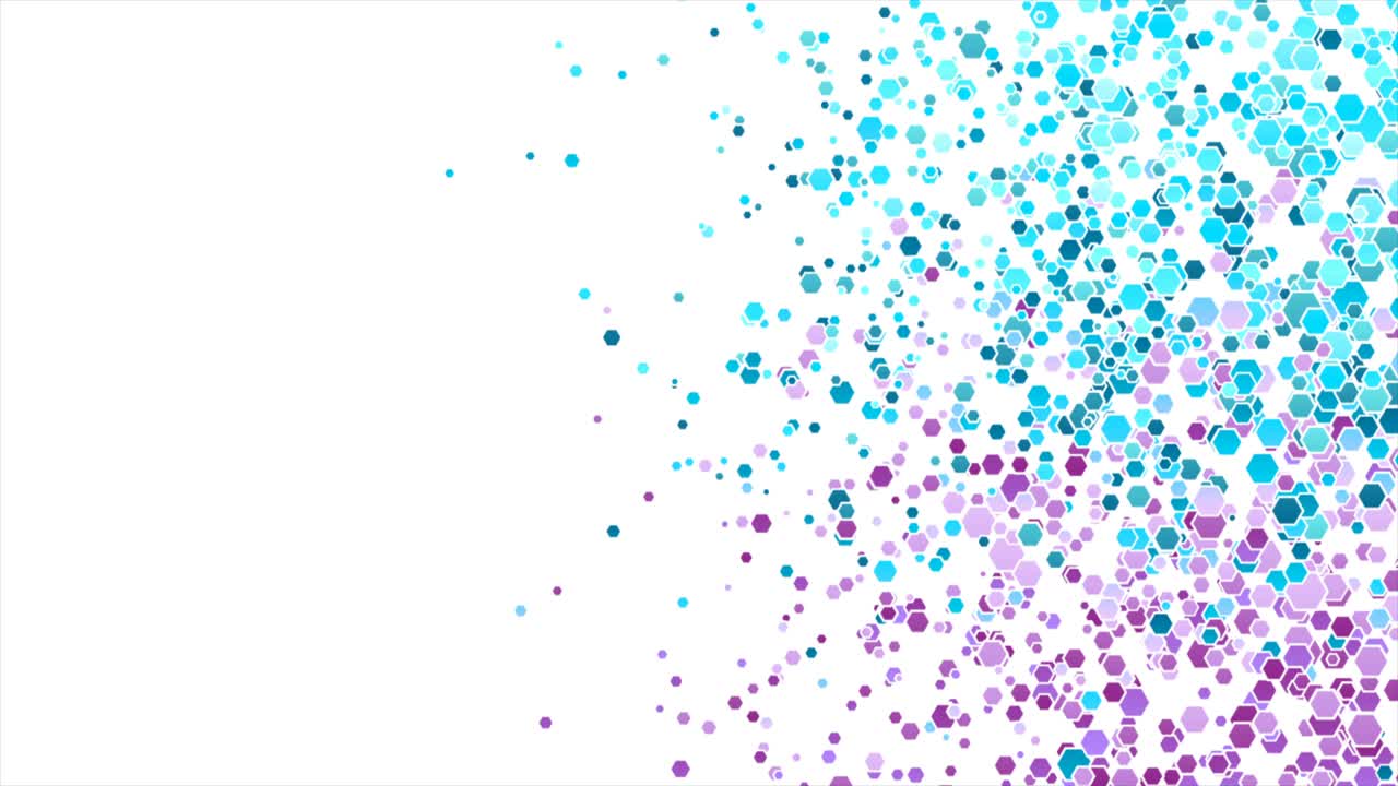 파란색 보라색 반이는 기하학적 육각형 추상적인 운동 배경