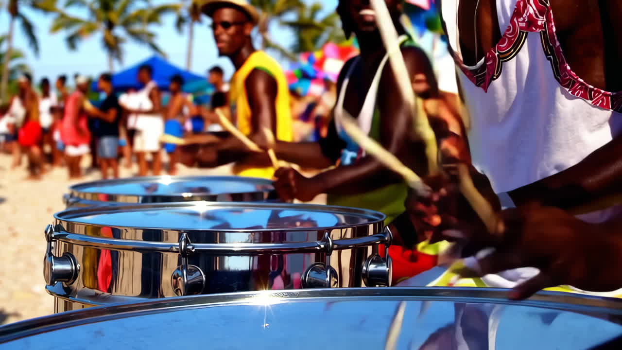 Carnival Drummers on the Beach