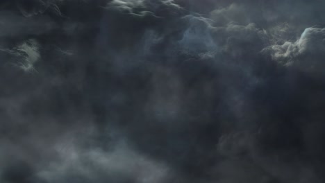 a big thunderstorm in dark sky