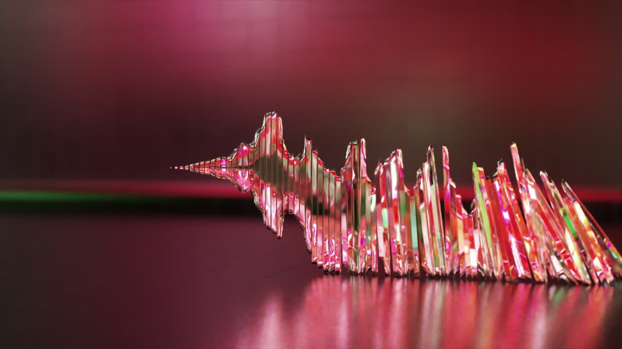 Abstract Metallic Waveform Art