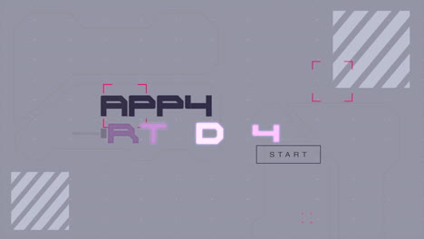 texto de feliz cumpleaños con elementos de hud en la pantalla