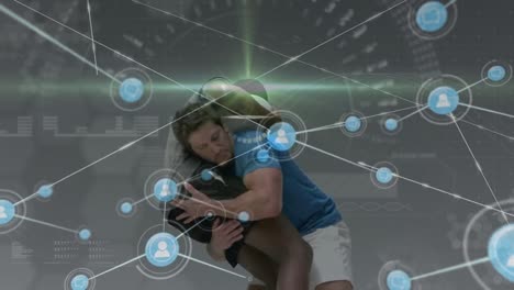 Animation-of-connections-over-diverse-male-soccer-players-and-data-processing