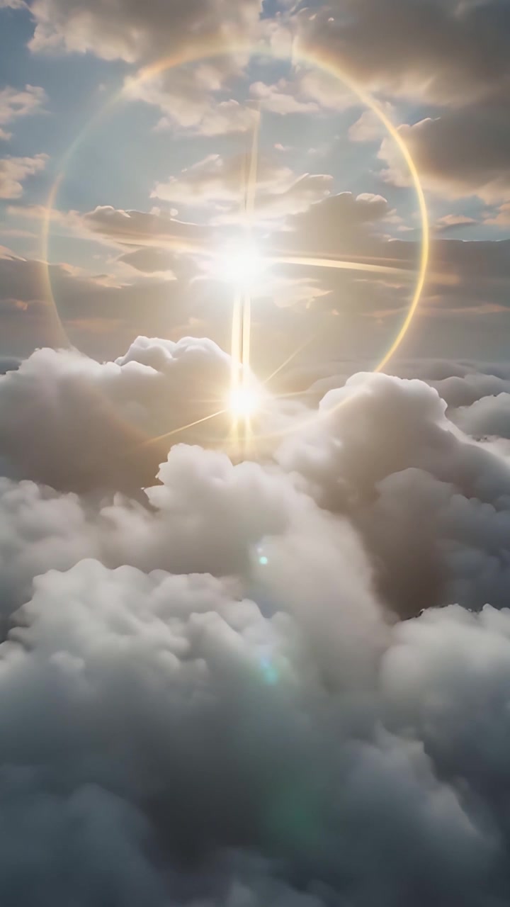 Sfondo per Adorazione 4K: Croce Cristiana e Luce Celeste