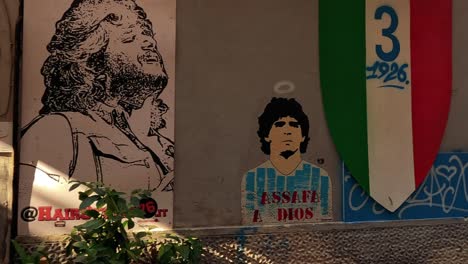 murals celebrating football and cultural icons