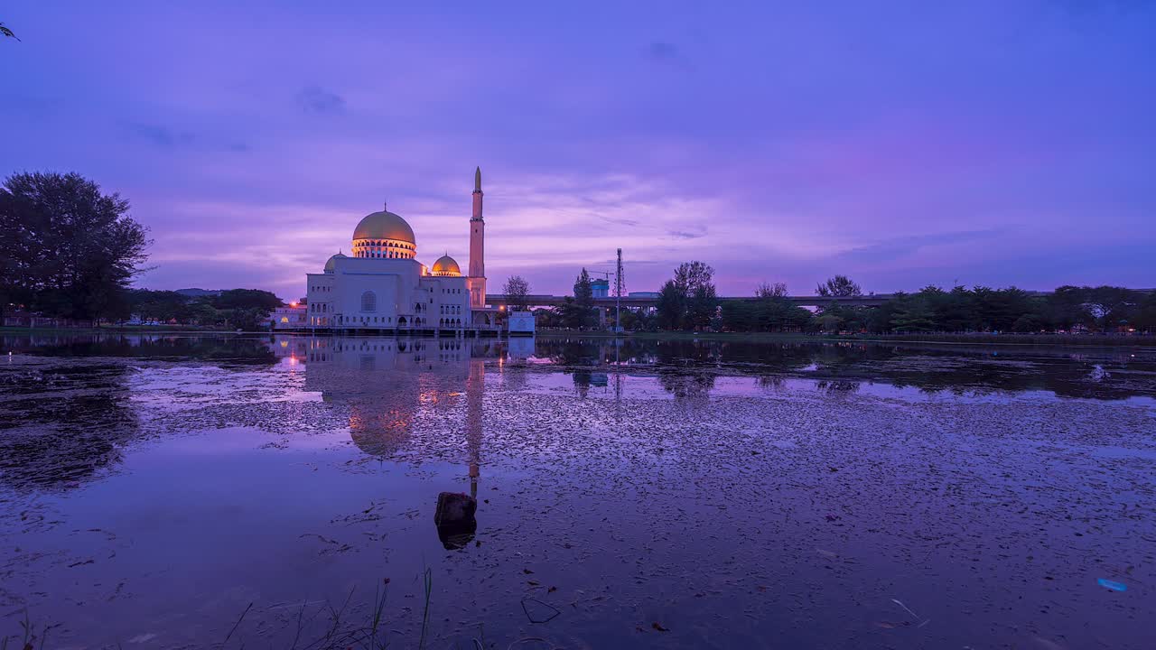 4k tl escena del amanecer desde malasia.