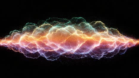 a stunning display of cosmic energy: the transformative power of colorful nebula-like clouds in a deep space fantasy visualization