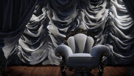 luxurious-theater-curtain-stage-with-chair