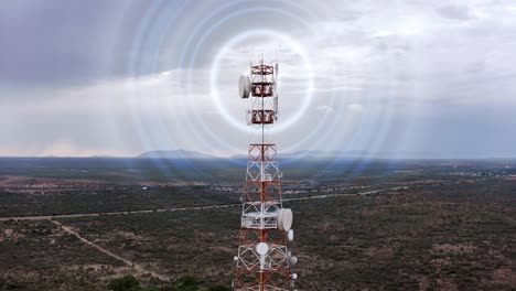 animación de una torre de transmisión