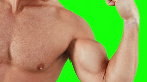 muscular man flexing his muscles