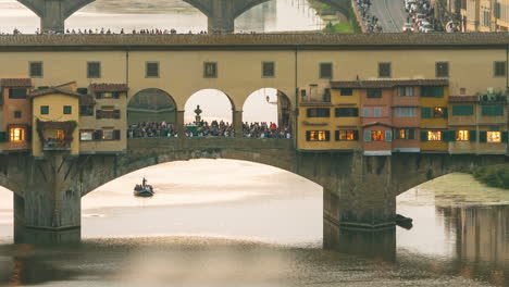 time lapse of florence ponte vecchio bridge, italy