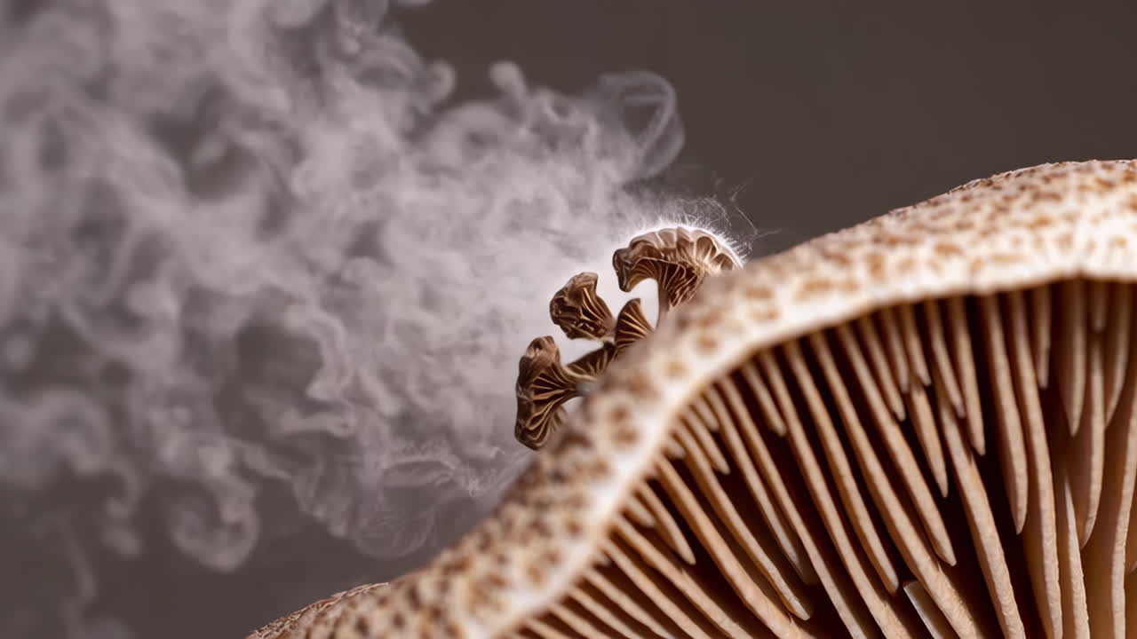 Mushroom Releasing Spores