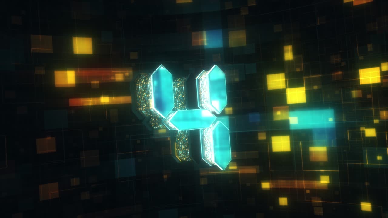 Abstract futuristic animation blue digital text countdown background, modern 3D animated numerals, from ten to zero, High Tech science Sci-fi virtual computer countdown element concept. Digitally motion graphics.