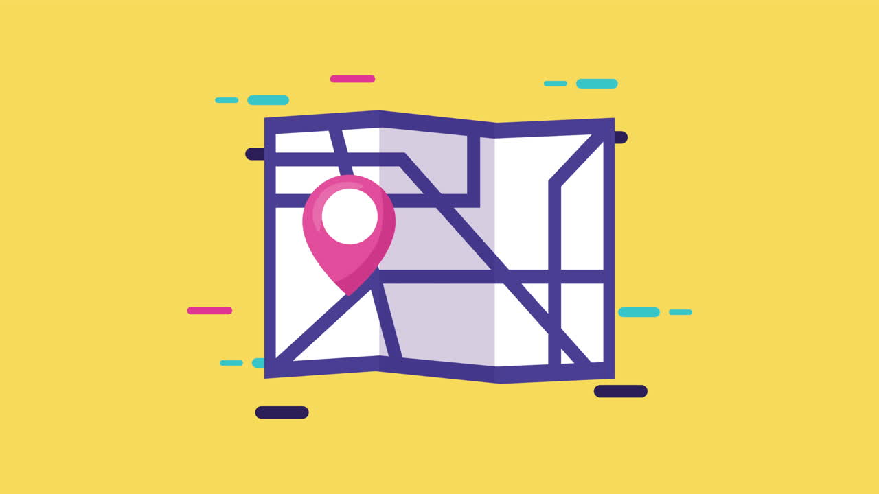 mapa en papel con la ubicación del alfiler