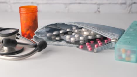 assorted medications and medical supplies