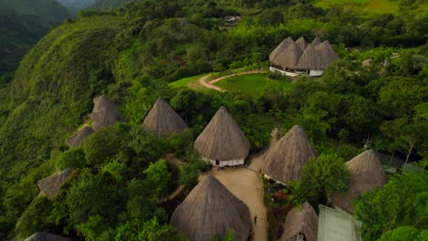 unique cabin cottages at masaya hotel in san agustin, huila, aerial view