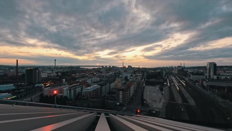 tampere timelapse during the sunset 1