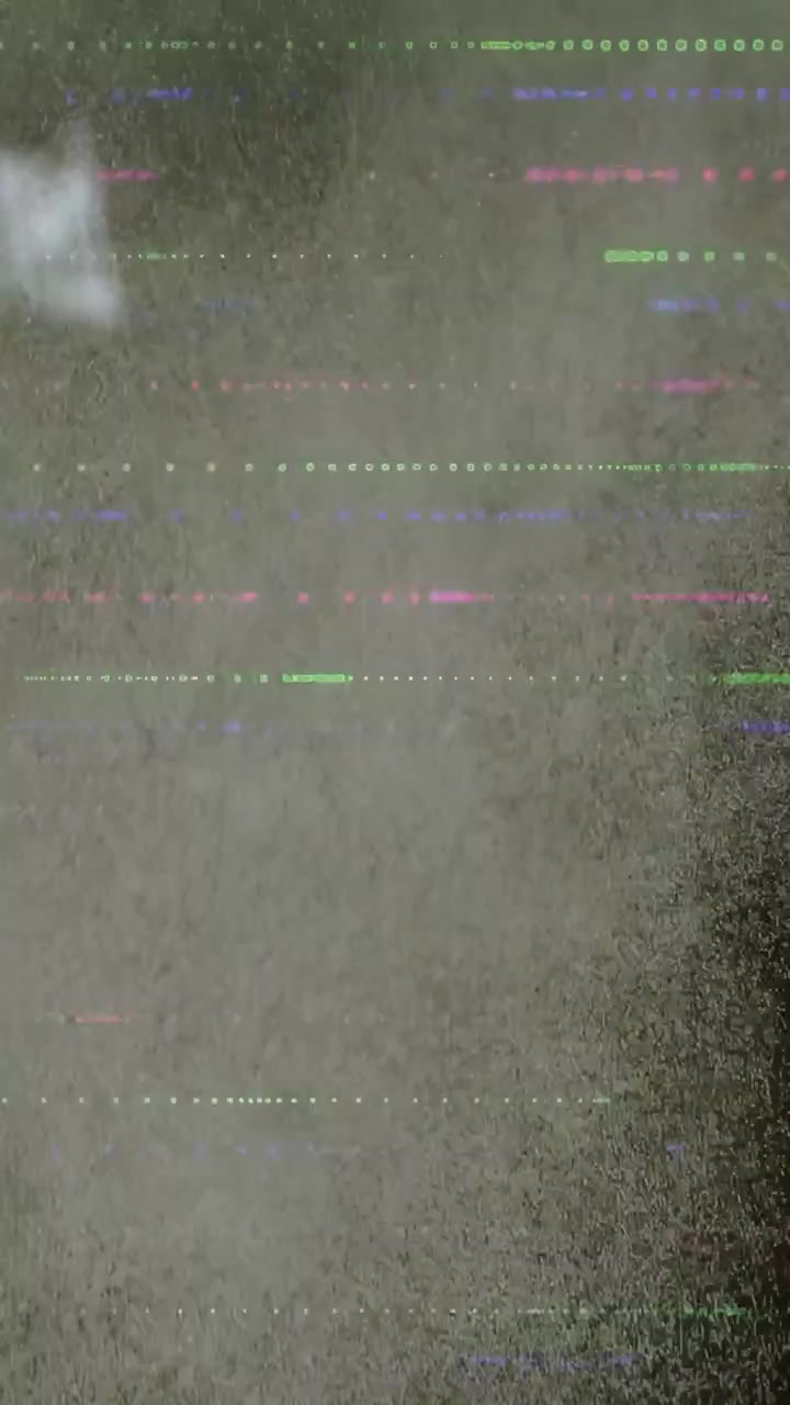Vertical video: Mist plume drifting vertical streaks causing sensor noise RGB scan lines appearing