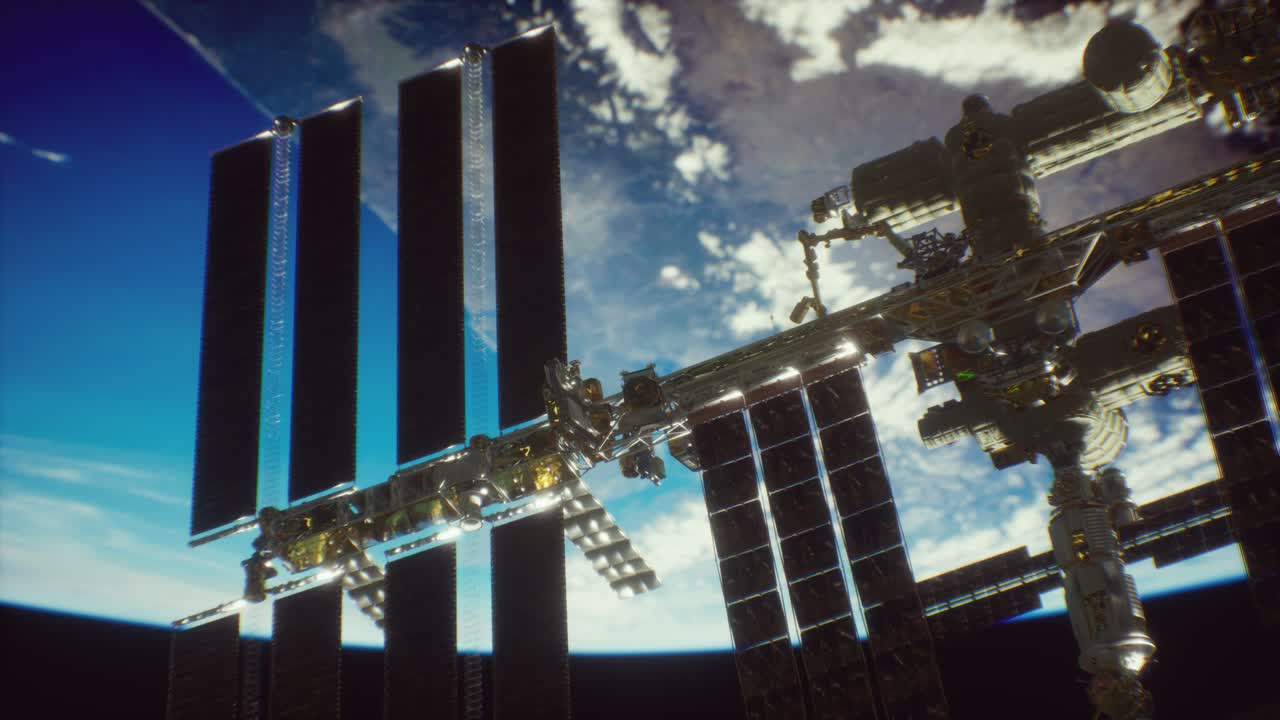 국제 우주 정거장. 이 이미지의 요소는 nasa에 의해 제공됩니다.