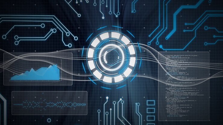 Animation of digital data processing over network of connections and scope scanning