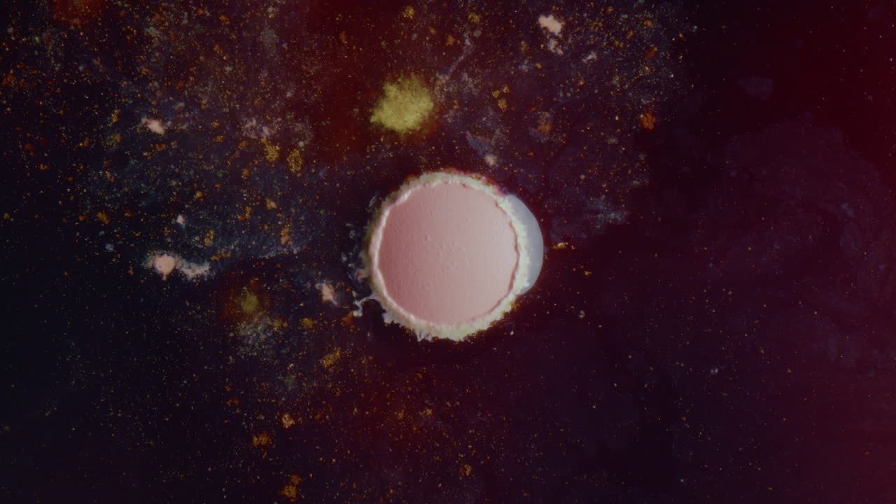 Pink Circle in a Cosmic Explosion