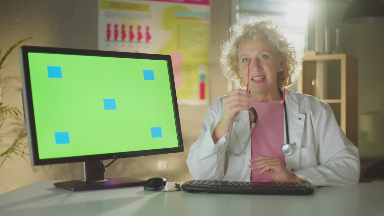 Doctor Presenting via Computer